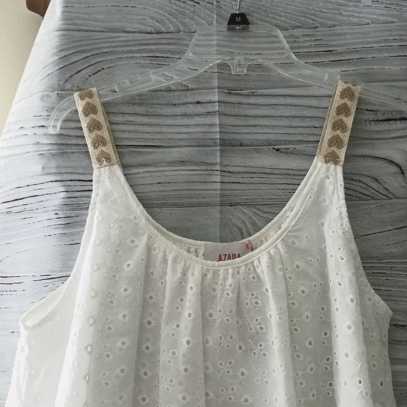 Sleeveless Top Eyelet & Straps with Hearts White made in Italy - Picture 9 of 9